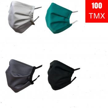 100  Τεμάχια Μάσκες Πλενόμενες Πολλαπλών Χρήσεων Βαμβακερές Knitters σε Μιξ Χρώματα ML100MIX